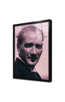 Nostaljik Atatürk Portresi Çerçeveli Cam Tablo Nostaljik Atatürk Portresi Çerçeveli Cam Tablo