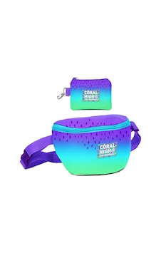 Coral High Kız Çocuk Mor Lila Renk Geçişli Desenli Bel Çantası Ve Bozuk Para Cüzdanı Set Çok Renkli Coral High Kız Çocuk Mor Lila Renk Geçişli Desenli Bel Çantası Ve Bozuk Para Cüzdanı Set Çok Renkli