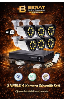 4 Lü Güvenlik Kamera Seti 1080p Ahd Kamera Seti Gece Izlenebilir