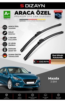 S-dizayn Mazda 3 Bm Ön Cam Silecek Seti 2013-2019 Premium Araca Özel 60-45 Cm A+ Kalite Aocs-1754