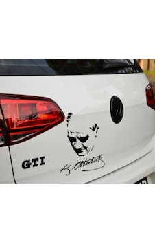 Atatürk Silueti Ve Imzası Oto Sticker Etiket Bagaj Kapağı Atatürk Silueti Ve Imzası Oto Sticker Etiket Bagaj Kapağı