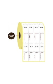 20x40 Eko Termal Barkod Etiket Yanyana 4 Lü 1 Rulo 4000 Sarım 20x40 Eko Termal Barkod Etiket Yanyana 4 Lü 1 Rulo 4000 Sarım