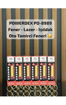 Powerdex Pd-8989 Şarjlı Led El Feneri Lazer Işıldak Oto Tamirci Kamp Çalışma Lambası Çok Renkli Powerdex Pd-8989 Şarjlı Led El Feneri Lazer Işıldak Oto Tamirci Kamp Çalışma Lambası Çok Renkli