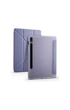 Aksesuarcim S7 Fe Lte Smt737 T736 T733 T730 İle Uyumlu Kılıf Silikon Yumuşak Kalem Bölmeli Esnek 4 Farklı Stand Olabilen Tablet Kılıfı Mor Sku: Zeusb0g712l9hm Arka Kapak