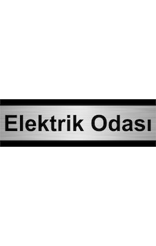 Elektrik Odası 5x20cm Gümüş Renk Metal Yönlendirme Levhası Elektrik Odası 5x20cm Gümüş Renk Metal Yönlendirme Levhası