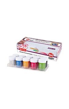 Metalik Kumaş Boyası 10 Renk X 25 Ml. Set Karışık, Çok Renkli Metalik Kumaş Boyası 10 Renk X 25 Ml. Set Karışık, Çok Renkli