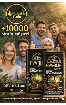 Ayvalık Koop Ayvalık Soğuk Sıkım Natürel Sızma Zeytinyağı 2 X 5 L Ayvalık Koop Ayvalık Soğuk Sıkım Natürel Sızma Zeytinyağı 2 X 5 L
