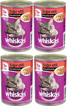 Whiskas Sığır Etli Konserve Kedi Maması 4 x 400 G Whiskas Sığır Etli Konserve Kedi Maması 4 x 400 G