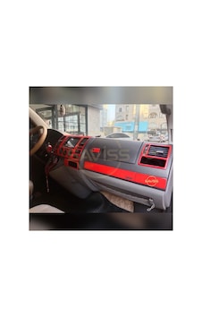 Volkswagen Transporter T5 Özel Kalıp Kırmızı Full Set,torpido Maun Kaplama Kırmızı Volkswagen Transporter T5 Özel Kalıp Kırmızı Full Set,torpido Maun Kaplama Kırmızı