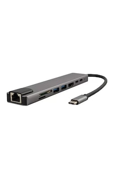 Powermaster Type-c 8in1 Hdmı Çok Fonksiyonlu Usb 3.0 Dock Station Macbook - Pc - Playstation - Xbox