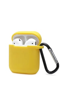 Uray Store Apple AirPods Uyumlu 2 2.nesil Sert Silikon Kılıf - Sarı Diğer