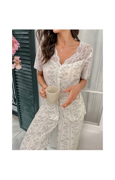 Lilly Lace Blossom Pijama Takımı Ekru Ekru Lilly Lace Blossom Pijama Takımı Ekru Ekru