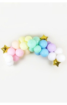 Çok Renkli Makaron Balon Zincir Set Çok Renkli Çok Renkli Makaron Balon Zincir Set Çok Renkli