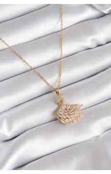 316l Çelik Gold Renk Zirkon Taşlı Kuğu Model Kadın Kolye Çok renkli 316l Çelik Gold Renk Zirkon Taşlı Kuğu Model Kadın Kolye Çok renkli