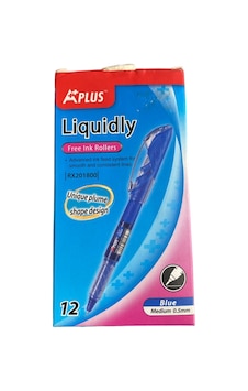 A Plus Liquidly Free Ink Rollers Rx201800 Mavi Tükenmez Kalem 0.5mm 12'li Kutu -