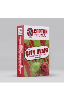 Captan Puma Çift Elma - Kırmızı Elma, Yeşil Elma, Anason Aromalı Mela 50gr. Captan Puma Çift Elma - Kırmızı Elma, Yeşil Elma, Anason Aromalı Mela 50gr.