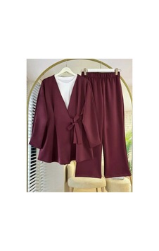 Çlm Store Lina İkili Takım Bordo Bordo