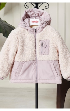 Benitto Kids Peluş Bebek Çocuk Mevsimlik Mont 51309 Lila