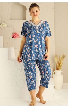Alimer Kadın İndigo Büyük Beden Bermuda Pijama Takm Edy2708b-i İndigo Alimer Kadın İndigo Büyük Beden Bermuda Pijama Takm Edy2708b-i İndigo