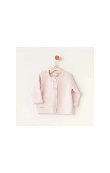 Andywawa Knitwear Basic Triko Bebek Ceket Ac26344 Pembe Andywawa Knitwear Basic Triko Bebek Ceket Ac26344 Pembe
