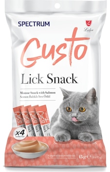 Spectrum Gusto Somon Balıklı Sıvı Ödül Maması 4 x 15 g Spectrum Gusto Somon Balıklı Sıvı Ödül Maması 4 x 15 g