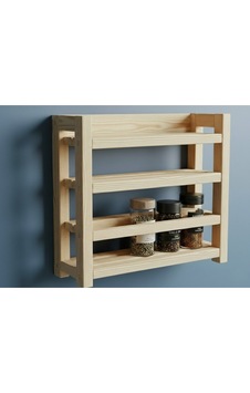 Masif Ham Ahşap 3 Katlı Baharatlık 25x20 Cm - Delme Gerektirmeyen Çift Taraflı Bantlı Mutfak Rafı Diğer Masif Ham Ahşap 3 Katlı Baharatlık 25x20 Cm - Delme Gerektirmeyen Çift Taraflı Bantlı Mutfak Rafı Diğer