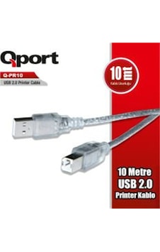 Q-pr10 Usb 2.0 10m Yazıcı Kablosu Q-pr10 Usb 2.0 10m Yazıcı Kablosu
