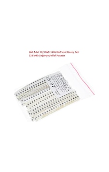 660 Adet 1r/1mr 1206 Kılıf Smd Direnç Seti %1 33 Farklı Değerde Şeffaf Poşette 660 Adet 1r/1mr 1206 Kılıf Smd Direnç Seti %1 33 Farklı Değerde Şeffaf Poşette