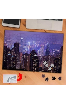 Şehrin Gece Hali, Mor Işıklar 240 Parça Puzzle Yapboz Tablo-3665 Şehrin Gece Hali, Mor Işıklar 240 Parça Puzzle Yapboz Tablo-3665