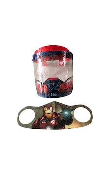 Gürbey Racing Baskılı Çocuk Siperlik + Iron Man Desenli Çocuk Maske Gürbey Racing Baskılı Çocuk Siperlik + Iron Man Desenli Çocuk Maske