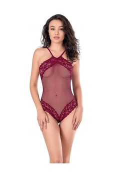 Aria's Closet Dantel İşlemeli Bordo File Tül Bodysuit Aria's Closet Dantel İşlemeli Bordo File Tül Bodysuit