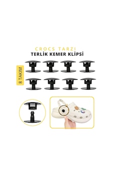 İpekbazaar 8 Li Crocs Tarzı Terlik Perçini, 2 Çift Terlik İçin Dayanıklı Plastik Geçmeli Terlik Kemer Klipsi 001
