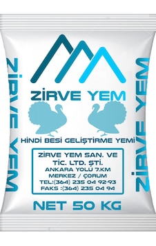 Zirve Yem Hi̇ndi̇ Besi Geli̇şti̇rme Yemi̇ Toz 50 KG Zirve Yem Hi̇ndi̇ Besi Geli̇şti̇rme Yemi̇ Toz 50 KG