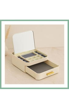 Bşkvirgo Aynalı Takı Organizeri - 10 Bölmeli Çekmeceli 20x22x8.5 Cm Bsk2026 Bşkvirgo Aynalı Takı Organizeri - 10 Bölmeli Çekmeceli 20x22x8.5 Cm Bsk2026
