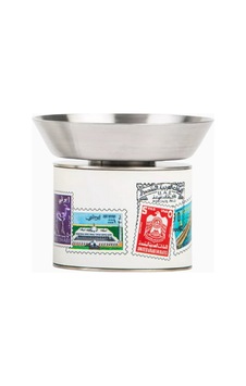 Aya The Art Of Living Small Vintage Post Stamps Mabkhara Abu Dhabi, Modern Tütsü Tutucu Dekoratif Tabak & Kaseler Beyaz