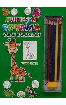 Muhteşem Boyama - Yaban Hayvanları + 6lı Boya Kalemi - Wsıj-773162 Muhteşem Boyama - Yaban Hayvanları + 6lı Boya Kalemi - Wsıj-773162