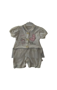 Cebeciticaret Kız Bebek Tulum Ekru-Ekru-6- 9 Ay Çok Renkli Cebeciticaret Kız Bebek Tulum Ekru-Ekru-6- 9 Ay Çok Renkli