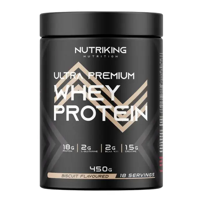 Whey Protein Tozu 450g 18 Servis Çikolata Aromalı Bisküvi