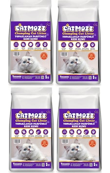 Catmozz Premium Topaklaşan Özel Parfümlü Bentonit Kedi Kumu 4 x 5 L Catmozz Premium Topaklaşan Özel Parfümlü Bentonit Kedi Kumu 4 x 5 L