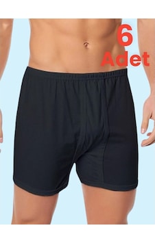 Tezzgelsin Erkek Rahat Kesim 6'lı Pamuklu Külot Boxer Siyah Tezzgelsin Erkek Rahat Kesim 6'lı Pamuklu Külot Boxer Siyah