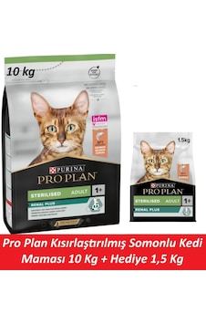 Pro Plan Kısırlaştırılmış Somonlu Kedi Maması 10 Kg + Hediye 1,5 Kg Pro Plan Kısırlaştırılmış Somonlu Kedi Maması 10 Kg + Hediye 1,5 Kg