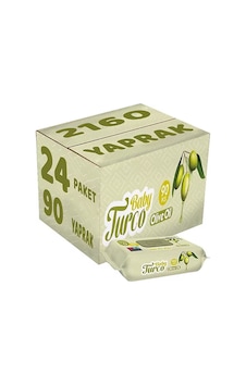 Baby Turco Turco Baby Islak Havlu 90'lı Zeytinyağlı X 24 Adet Baby Turco Turco Baby Islak Havlu 90'lı Zeytinyağlı X 24 Adet