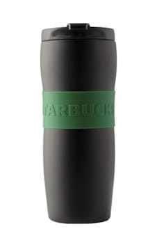 Starbucks Klasik Seri Paslanmaz Çelik Termos - Mat Yeşil - Siyah Renkli 355ml Yeşil