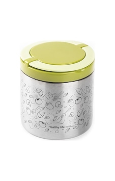 Tantitoni 036-01-tedemeı Paslanmaz Çelik Yuvarlak Desenli Yemek Termosu 630ml Yeşil