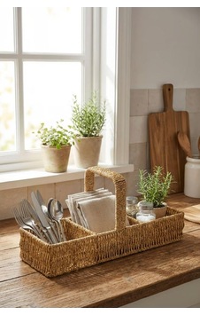 Buffer 3 Bölmeli Hasır Sepet Organizer Saplı, Mutfak Banyo Ofis Çok Amaçlı Düzenleyici, Plastik Rattan Kaşıklık Sepeti, 40x13x17 Cm Sku: Zeusstk924f78b262 380588 Buffer 3 Bölmeli Hasır Sepet Organizer Saplı, Mutfak Banyo Ofis Çok Amaçlı Düzenleyici, Plastik Rattan Kaşıklık Sepeti, 40x13x17 Cm Sku: Zeusstk924f78b262 380588
