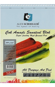ALEX SCHOELLER ÇOK AMAÇLI 200 GR A4 20.Lİ SPİRALLİ RESİM DEFTERİ ALEX SCHOELLER ÇOK AMAÇLI 200 GR A4 20.Lİ SPİRALLİ RESİM DEFTERİ