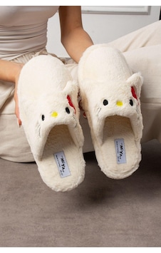My Kurdela Nakışlı Kadın Ev Terliği Peluş Terlik Çeyiz Ve Bohça Terliği Ses Yapmaz Kalın Taban Krem My Kurdela Nakışlı Kadın Ev Terliği Peluş Terlik Çeyiz Ve Bohça Terliği Ses Yapmaz Kalın Taban Krem