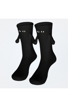 Carnaval Socks El Ele Tutuşan Siyah Çift Çorabı Siyah Carnaval Socks El Ele Tutuşan Siyah Çift Çorabı Siyah