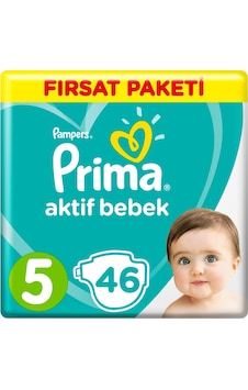 Prima Pampers Aktif Bebek Junior Bebek Bezi 11-16 KG 5 Beden 92 Adet Prima Pampers Aktif Bebek Junior Bebek Bezi 11-16 KG 5 Beden 92 Adet