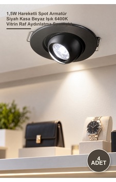 4 Adet Ct-5268sb Power Led Ufo Spot Ct-5268 Ufo Yıldız 1,5w Hareketli Spot Armatür Siyah Kasa Beyaz Işık 6400k Vitrin Raf Aydınlatma Spotlight Bey 4 Adet Ct-5268sb Power Led Ufo Spot Ct-5268 Ufo Yıldız 1,5w Hareketli Spot Armatür Siyah Kasa Beyaz Işık 6400k Vitrin Raf Aydınlatma Spotlight Bey